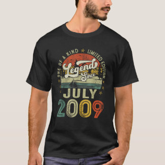 Camiseta Legend Since July 2009 Vintage Retro 16th Birthday