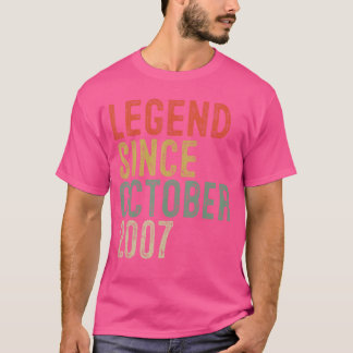 Camiseta Legend Since October 2007 18th Birthday Gifts 18 Y