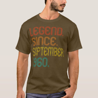 Camiseta Legend Since September 1960 62 Years Old Gifts 62n