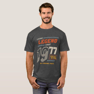 Camiseta Legend Vintage Desde 1977 Edição Limitada