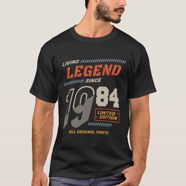 Camiseta Legend Vintage Desde 1984 Edição Limitada (Frente)