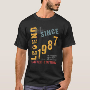 Camiseta Legenda 1987 35 Anos Aniversário Gift Limited Ed