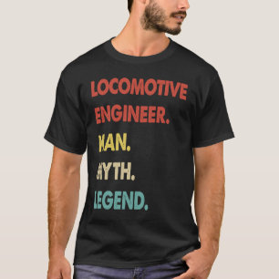 Camiseta Legenda 1 do Homem de Engenheiro Locomotivo