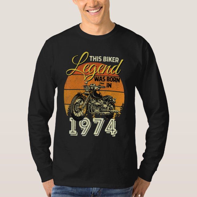 Camiseta Legenda Biker Men A Motocicleta Legend Foi Nascer (Frente)