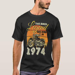Camiseta Legenda Biker Men A Motocicleta Legend Foi Nascer
