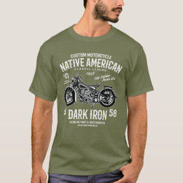 Camiseta Legenda Clássica de Motocicleta Indiana Personaliz