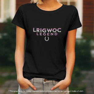 Camiseta Legenda da vintage reversa da cowgirl