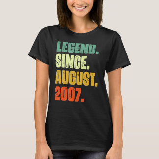 Camiseta Legenda De 15 Anos Desde Agosto De 2007