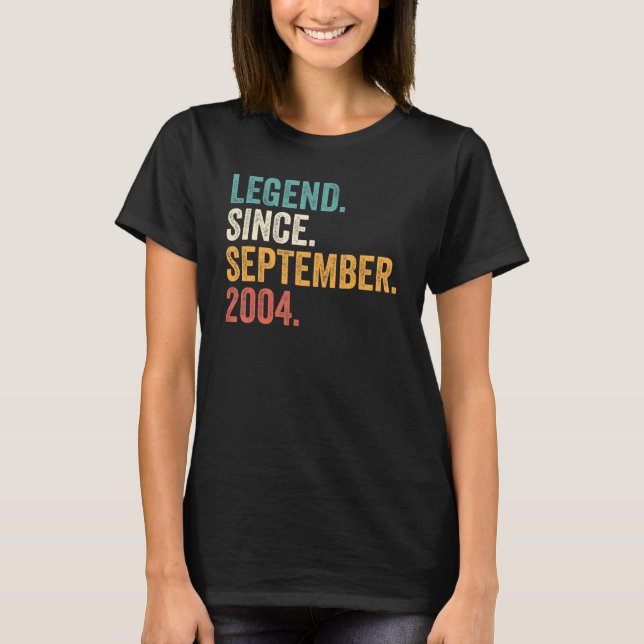 Camiseta Legenda de 18 anos desde setembro de 2004 (Frente)
