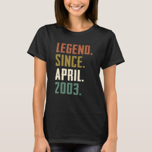 Camiseta Legenda De 19 Anos Desde Abril De 2003 19º Anivers