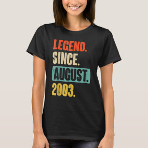 Camiseta Legenda de 19 anos desde agosto de 2003 18º aniver