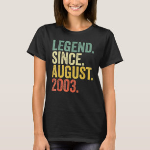 Camiseta Legenda de 19 anos desde agosto de 2003 18º aniver