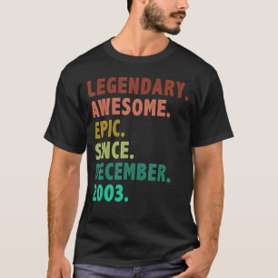 Camiseta Legenda de 19 anos desde dezembro de 2003 19º nasc