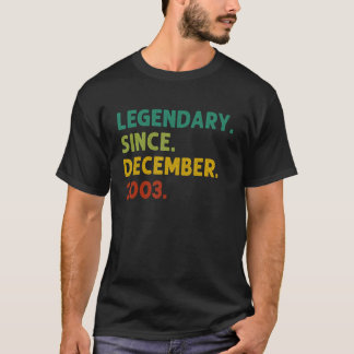 Camiseta Legenda de 19 anos desde dezembro de 2003 19º Nasc