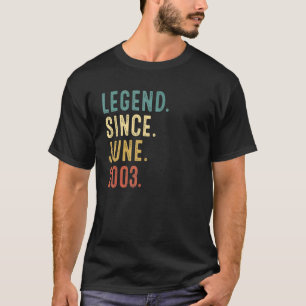 Camiseta Legenda De 19 Anos Desde junho de 2003 19º Anivers