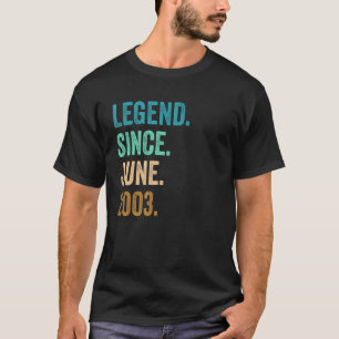 Camiseta Legenda De 19 Anos Desde junho de 2003 19º Anivers
