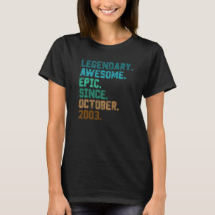 Camiseta Legenda de 19 anos desde outubro de 2003 19º anive