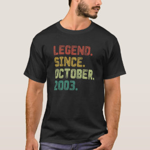 Camiseta Legenda de 19 anos desde outubro de 2003 19º anive