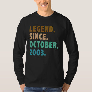 Camiseta Legenda de 19 anos desde outubro de 2003 19º anive
