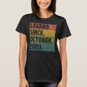 Camiseta Legenda de 19 anos desde outubro de 2003 19º anive