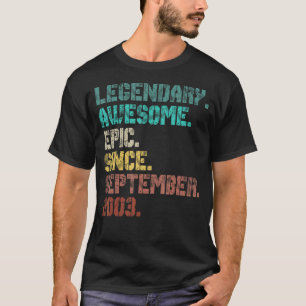 Camiseta Legenda De 19 Anos Desde Setembro De 2003 19º Bir