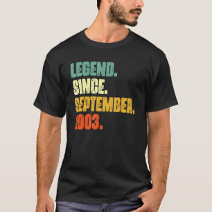 Camiseta Legenda De 19 Anos Desde Setembro De 2003 19º Bir