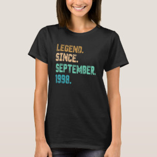 Camiseta Legenda de 24 anos desde setembro de 1998 24º Nasc