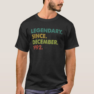 Camiseta Legenda De 30 Anos Desde Dezembro De 1992 Nascimen