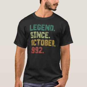 Camiseta Legenda De 30 Anos Desde Outubro De 1992 30 Birthd