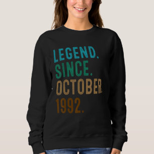 Camiseta Legenda De 30 Anos Desde Outubro De 1992 30 Birthd