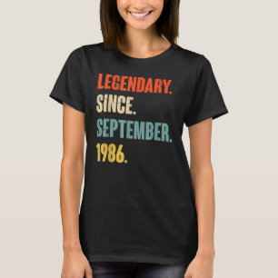 Camiseta Legenda De 36 Anos Desde Setembro De 1986 36º Bir