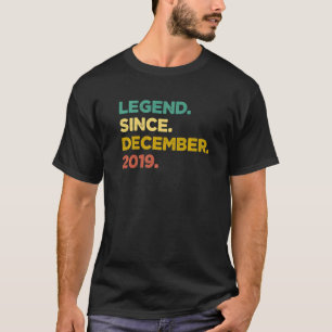 Camiseta Legenda De 3 Anos Desde Dezembro De 2019 Terceiro