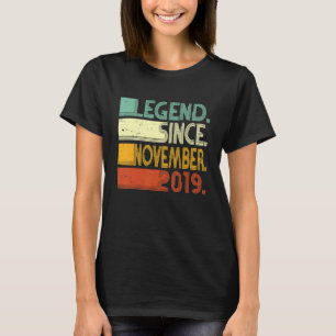 Camiseta Legenda De 3 Anos Desde Novembro De 2019 Terceiro
