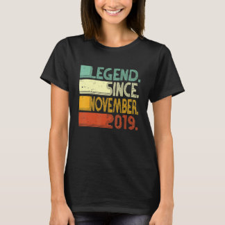 Camiseta Legenda De 3 Anos Desde Novembro De 2019 Terceiro