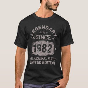 Camiseta Legenda De 40 Anos Desde 1982 Vintage 40th