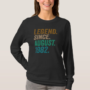 Camiseta Legenda De 40 Anos Desde Agosto De 1982 aniversári