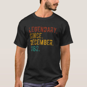 Camiseta Legenda De 40 Anos Desde Dezembro De 1982 40º Nasc