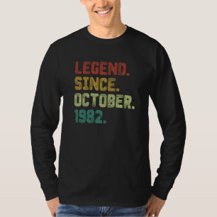 Camiseta Legenda de 40 anos desde outubro de 1982 40º anive
