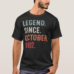Camiseta Legenda De 40 Anos Desde Outubro De 1982 40º Dia M
