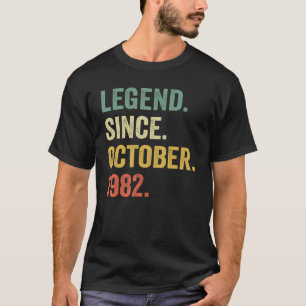 Camiseta Legenda De 40 Anos Desde Outubro De 1982 40º Dia M