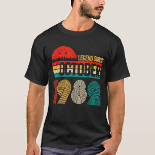 Camiseta Legenda De 40 Anos Desde Outubro De 1982 40º Nasci