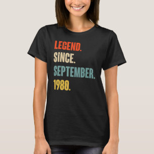 Camiseta Legenda De 42 Anos Desde Setembro De 1980 42º Bir