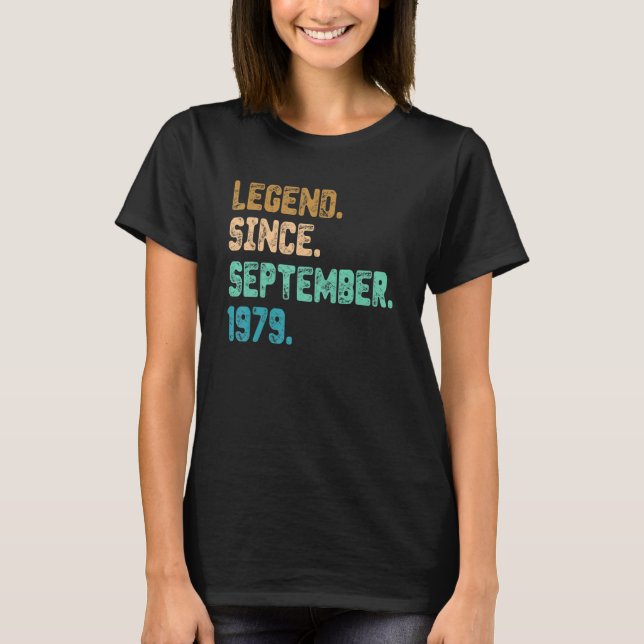 Camiseta Legenda de 43 anos desde setembro de 1979 (Frente)
