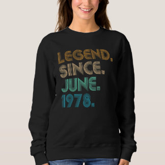Camiseta Legenda De 44 Anos Desde Junho De 1978 44 Bday Vin