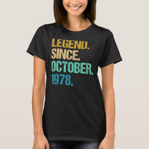 Camiseta Legenda De 44 Anos Desde Outubro De 1978 44