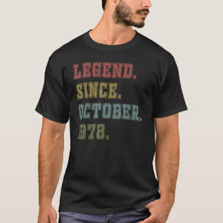 Camiseta Legenda De 44 Anos Desde Outubro De 1978 44