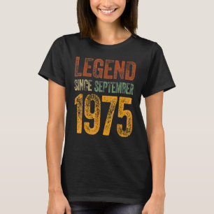 Camiseta Legenda De 47 Anos Desde Setembro De 1975 47º Bir