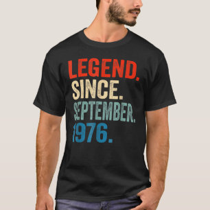 Camiseta Legenda De 47 Anos Desde Setembro De 1976 47º Bir