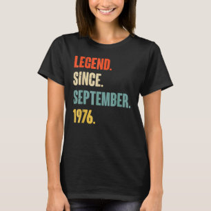 Camiseta Legenda De 47 Anos Desde Setembro De 1976 47º Bir