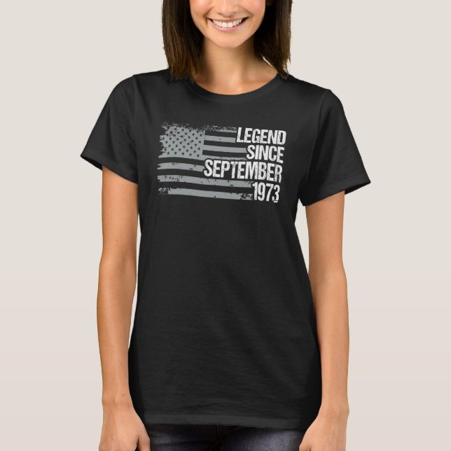 Camiseta Legenda de 49 anos desde setembro de 1973 (Frente)